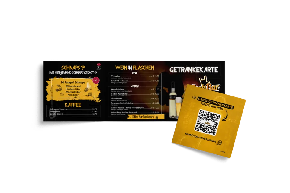 Rockbar · Getränkekarte
