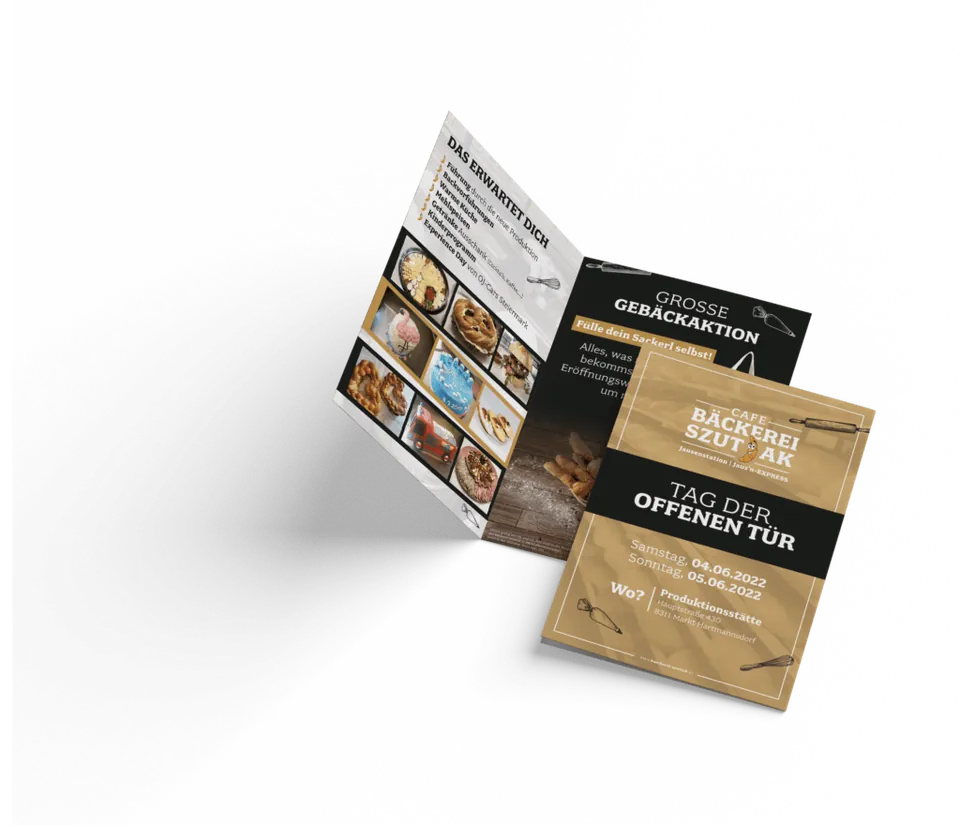 Bäckerei Szutjak · Flyer